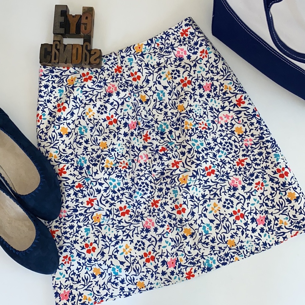 🇬🇧🟡BODEN Woman’s Floral Loose Weave Appliqué Skirt - Picture 10 of 12